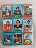 1971 Topps Football Partial Set including 117 cards