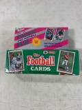 (2) 1991 football sets pacific & topps 1 factory sealed