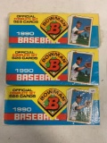 (3) 1990 Bowman baseball factory sealed complete sets