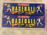 (2) 1991 Fleer baseball factory sealed sets