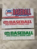 (3) Fleer factory sealed baseball sets 1980â€™s and 90â€™s