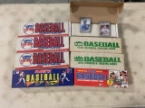 (3) 1988, (1) 1989,  (3) 1990, (1) 1991 Fleer baseball complete sets