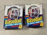 (2) 1988 Fleer baseball wax boxes