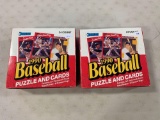 (2) 1990 Donruss baseball wax boxes