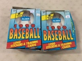 (2) 1990 Fleer baseball wax boxes