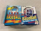 (1) 1990 & (1) 1988 Fleer baseball wax boxes