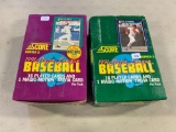 1991 Score wax boxes series 1 & 2