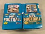 (2) 1990 football Score wax boxes series 2