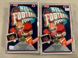 (2) 1991 Upper Deck football wax boxes