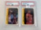 1986 Fleer Sticker Patrick Ewing & Julius Erving PSA 5â€™s