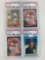 (4) 1987 Clark, Bonds, & (2) Davis PSA Graded