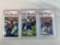 (3) PSA Graded cards - Faulk, Sanders, Smith