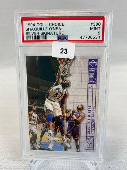 1994 Collectors Choice Shaquille O'Neal Silver Signature PSA 9