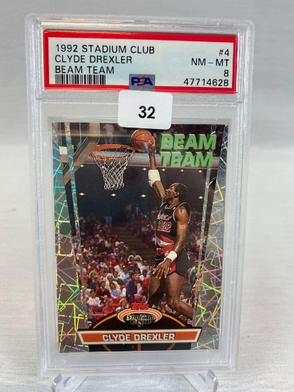 1992 Stadium Club Beam Team Clyde Drexler PSA 8