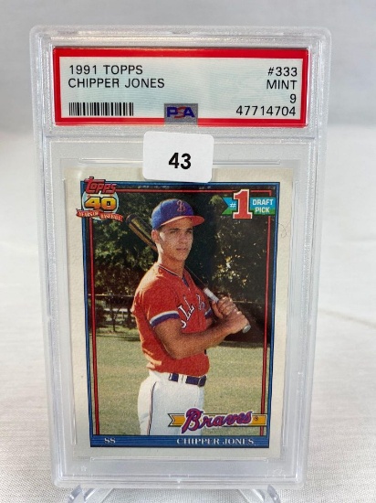 1991 Topps Chipper Jones PSA 9