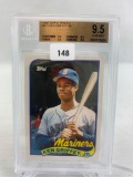 1989 topps traded Ken Griffey Jr. Beckett 9.5