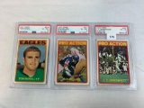 1972 Topps McNeill, Willard, Greenwood PSA 6â€™s