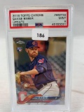 2018 Topps Chrome Shane Bieber Update PSA 9