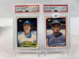 1989 Topps Traded Randy Johnson & Deion Sanders PSA 8â€™s