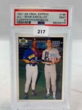 1991 a UD final edition All-Star checklist K. Griffey/R. Sandburg PSA 9