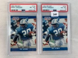 (2) 1990 Pro Set Barry Sanders PSA 8â€™s