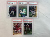 (5) PSA Graded Football cards