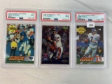 (3) 1994 PSA 9 Graded Football cards