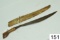 Unknown Sword/Machete    W/Wooden Scabbard    Market Leyte 1944    Condition: Fair