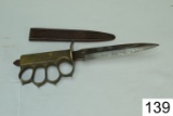 US 1918 Trench Knife    W/Scabbard    Condition: Good