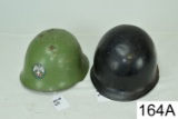 Lot of 2 Helmets    1 - US Army  No Harness    1 - Unknown  Eastern Europe?    Condition: Good