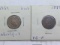 1859,79, INDIAN HEAD CENTS (2-COINS)