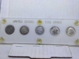 5 U.S. SILVER DIMES IN HOLDER