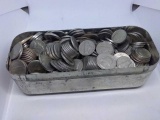 1918 METAL BOX WITH MISC U.S COINS