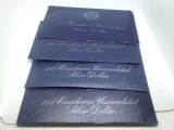 1971,72,73,74, SILVER IKE DOLLARS IN BLUE ENVELOPES BU