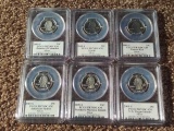 6 U.S. TERRITORIES SILVER QUARTERS ALL PCGS PR70 DCAM