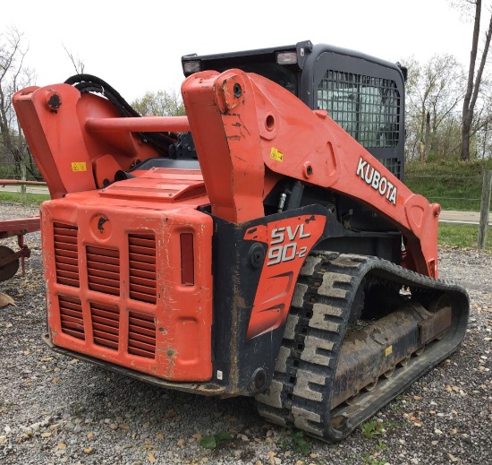 2014 Kubota SVL-90 Skid loader, 1219 Hours High Flow hydraulics, Enclosed cab, AC/Heat 1