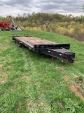 24? Equipment trailer, Pintle hitch. Tandem duals. NO TITLE !!!