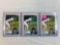 Wade Boggs Rookie lot of 3, 1983 Topps