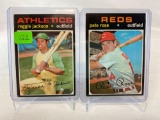 1971 Topps baseball Reggie Jackson & Pete Rose