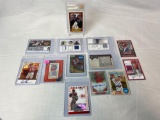 Baseball relics signed & special cards lot of 13