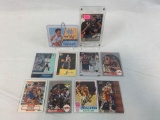 Signed basketball card group of 10, some factory authenticated w/Iverson