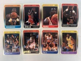 1988 basketball star lot of  8 w/ Magic, Barkley, Jabbar, Dominique, Ewing plus