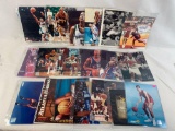 Basketball group of signed photos w/Dolph Sleggs, Irving, Nick Van Escell