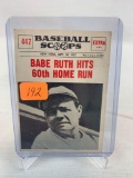 Babe Ruth 1961 Nu Card Baseball Scoops, Babe hits 60th homerun