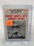 Mickey Mantle 1961 Nu Card Baseball Scoops
