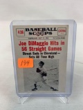 Joe Di Maggio 1961 Nu Card Baseball Scoops