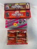 Factory Football Sets 90, 91 Score football 91 Pacific & Pinnacle Wax box