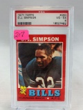 1971 Topps Football OJ Simpson PSA VG-EX