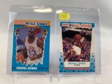 Michael Jordan 89 Fleer Sticker Card and 90 Allstar Card