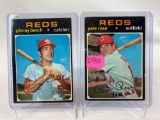1971 Topps baseball Pete Rose and Johnny Bench